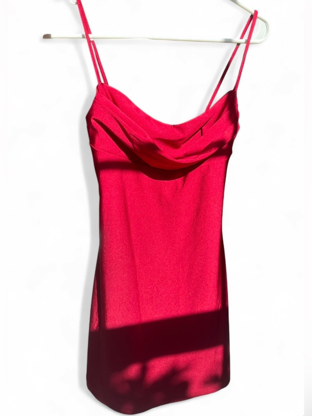 Windsor Red Mini Dress With Cowl Neckline